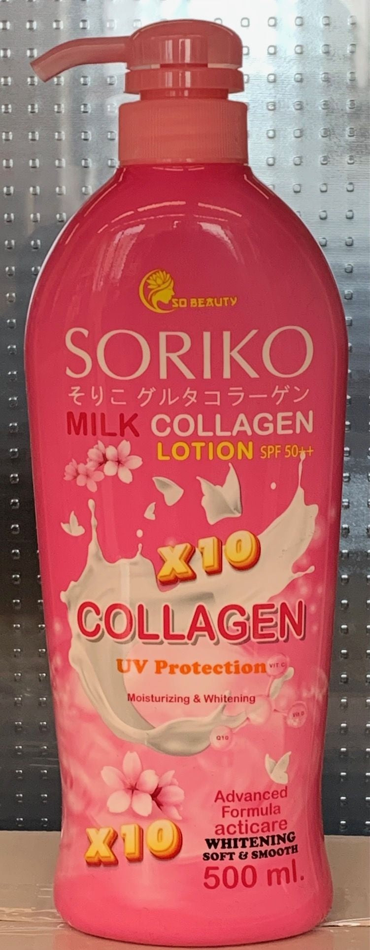 Soriko So Beauty Lotion corporelle hydratante et blanchissante avec SPF, 500 ml