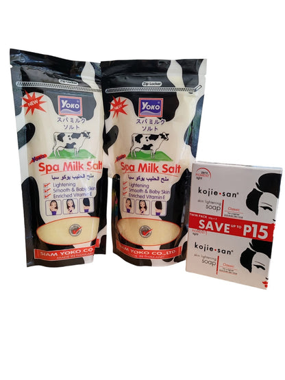 Sel de lait YOKO Spa 2 + 1 Kojie San Classic gratuit 2x65g