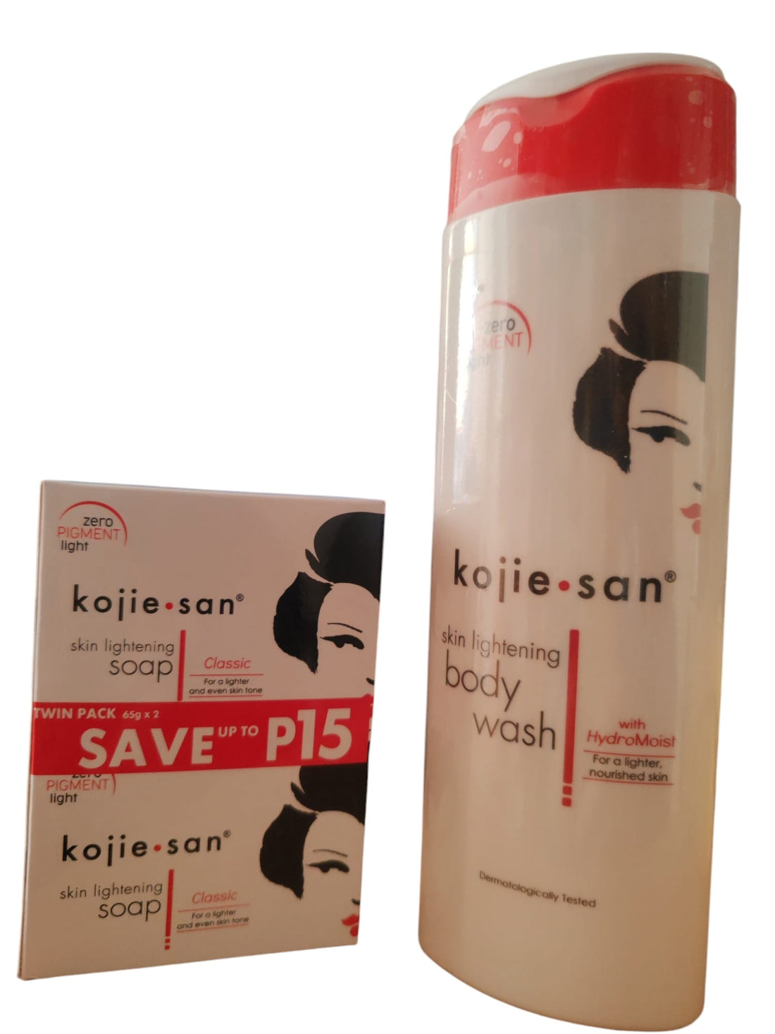 Pack économique Kojie San 2 x 65 grammes et gel douche Kojie San 
